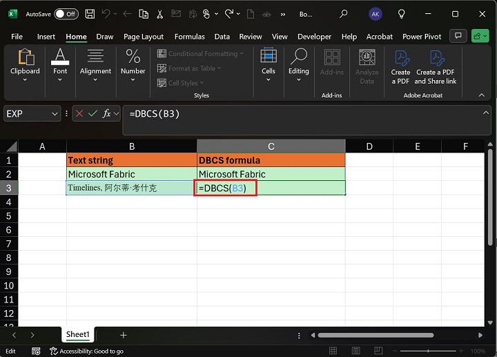 DBCS Function 3