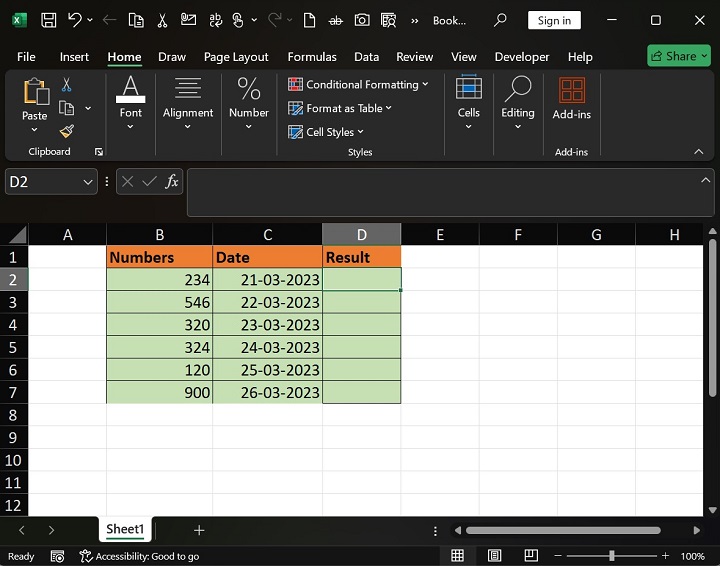 MAX Function in Excel