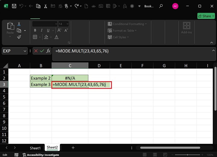 MODE.MULT Function5