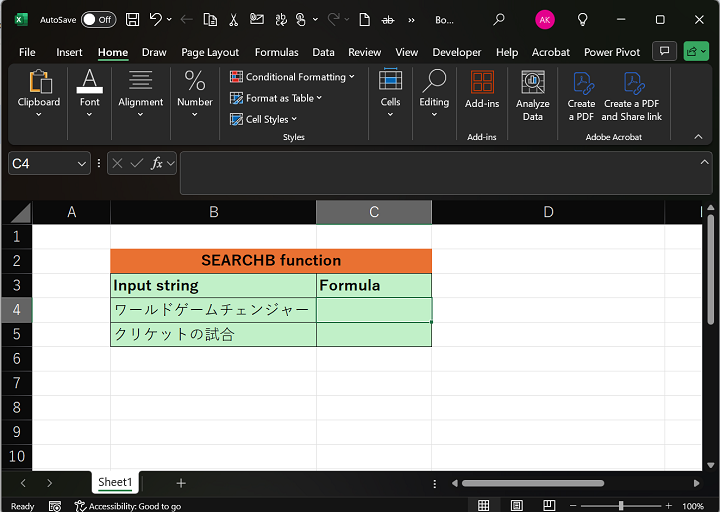 SEARCHB Function