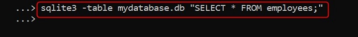 sqlite3 Command in Linux5